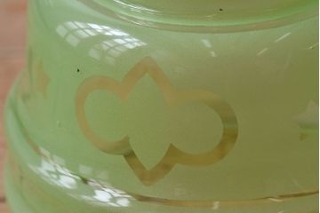 フランスアンティーク　すりガラスシェードのペンダントライト(天井照明)(2)