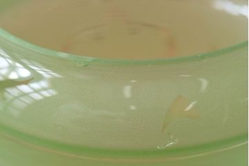 フランスアンティーク　すりガラスシェードのペンダントライト(天井照明)(2)