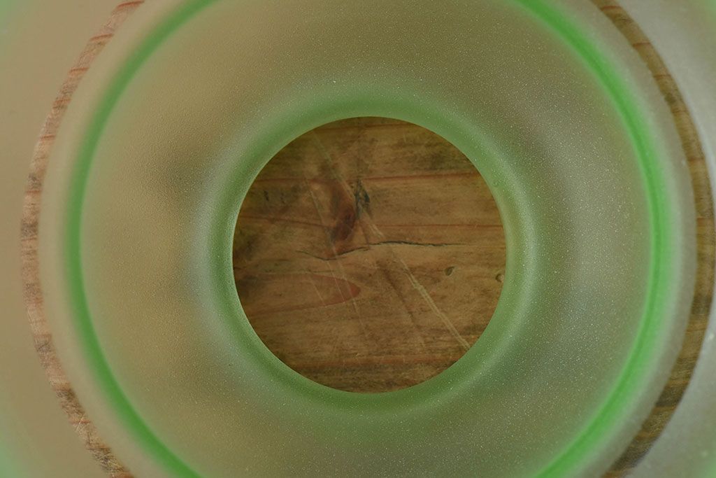 フランスアンティーク　すりガラスシェードのペンダントライト(天井照明)(2)