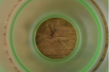 フランスアンティーク　すりガラスシェードのペンダントライト(天井照明)(2)