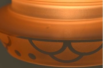 フランスアンティーク　すりガラスシェードのペンダントライト(天井照明)(3)