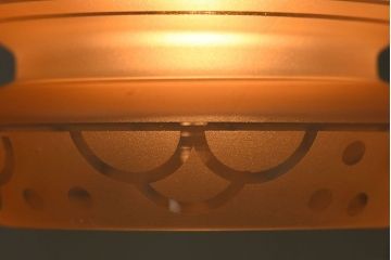 フランスアンティーク　すりガラスシェードのペンダントライト(天井照明)(3)