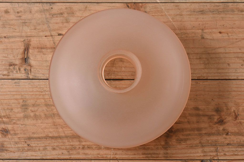 フランスアンティーク　すりガラスシェードのペンダントライト(天井照明)(3)