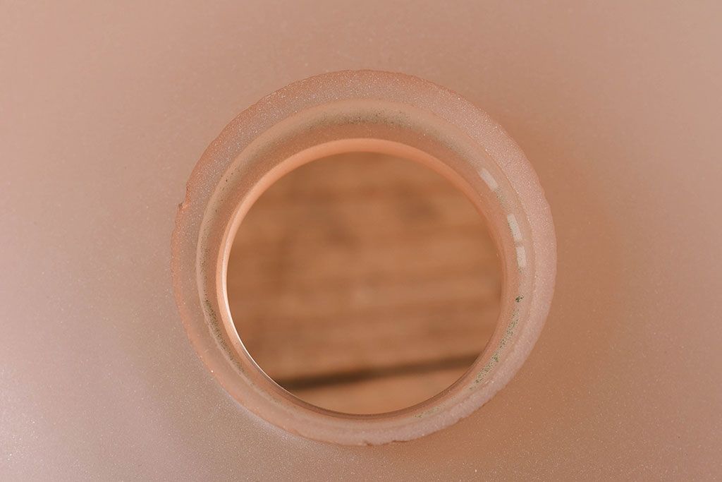 フランスアンティーク　すりガラスシェードのペンダントライト(天井照明)(3)