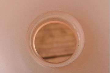 フランスアンティーク　すりガラスシェードのペンダントライト(天井照明)(3)