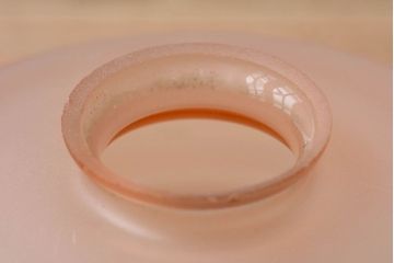 フランスアンティーク　すりガラスシェードのペンダントライト(天井照明)(3)