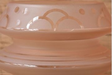 フランスアンティーク　すりガラスシェードのペンダントライト(天井照明)(3)