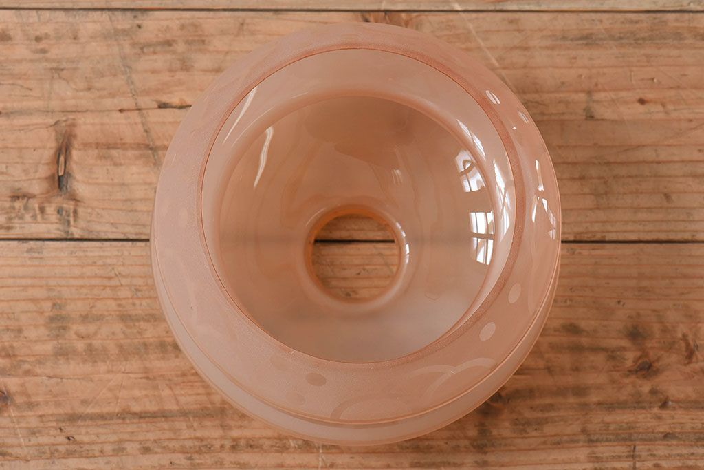 フランスアンティーク　すりガラスシェードのペンダントライト(天井照明)(3)