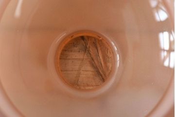 フランスアンティーク　すりガラスシェードのペンダントライト(天井照明)(3)