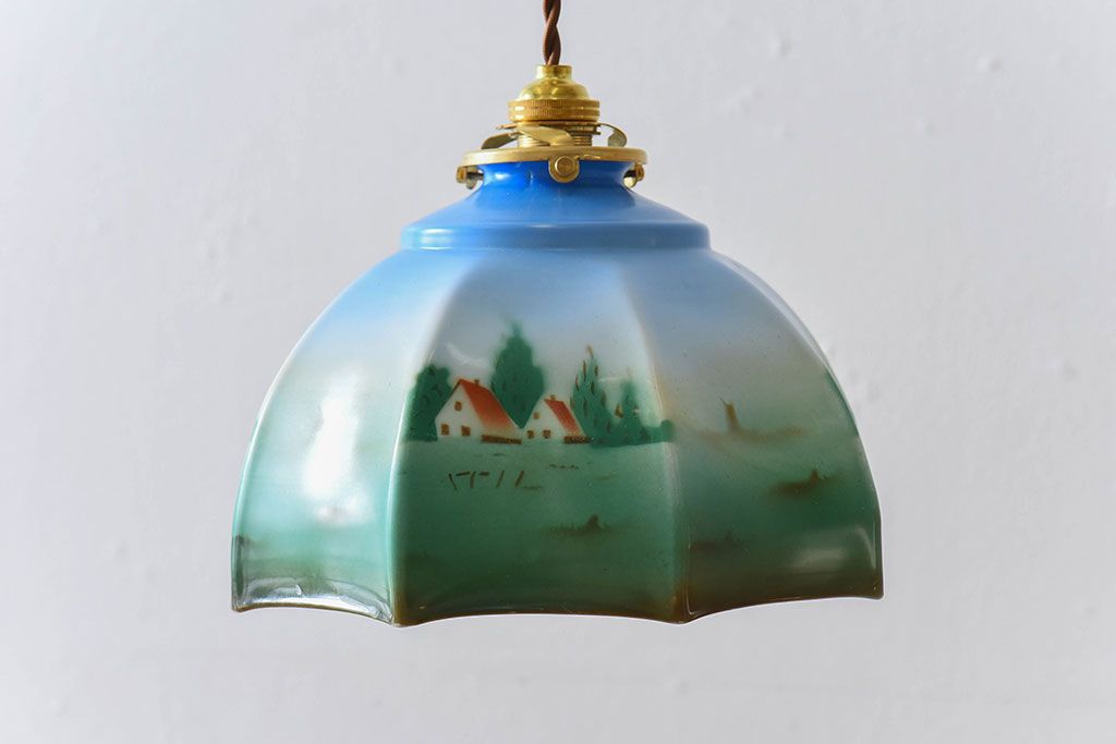 フランスアンティーク　レトロなデザインのペンダントライト(1)