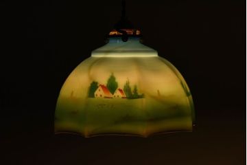 フランスアンティーク　レトロなデザインのペンダントライト(1)