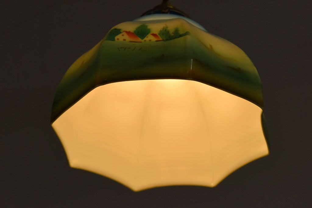 フランスアンティーク　レトロなデザインのペンダントライト(1)