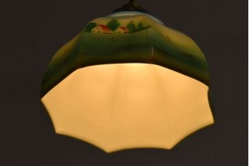 フランスアンティーク　レトロなデザインのペンダントライト(1)