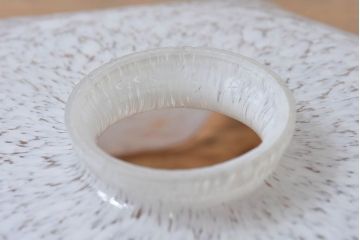 フランスアンティーク　上品なフリルシェードのペンダントライト(天井照明)(3)