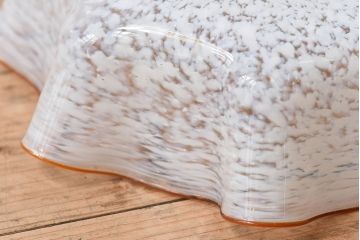 フランスアンティーク　上品なフリルシェードのペンダントライト(天井照明)(3)