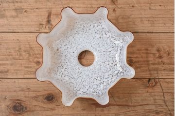 フランスアンティーク　上品なフリルシェードのペンダントライト(天井照明)(3)