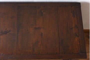 アンティーク家具　丸金具付き　和製アンティーク　前面欅材製の帳場箪笥