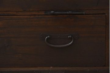 アンティーク家具　前面桐材製　明治期!アンティークの観音箪笥ローボード