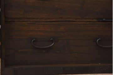 アンティーク家具　前面桐材製　明治期!アンティークの観音箪笥ローボード