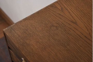 アンティーク家具　ネームプレート　ナラ材製のアンティーク小引き出し(1)