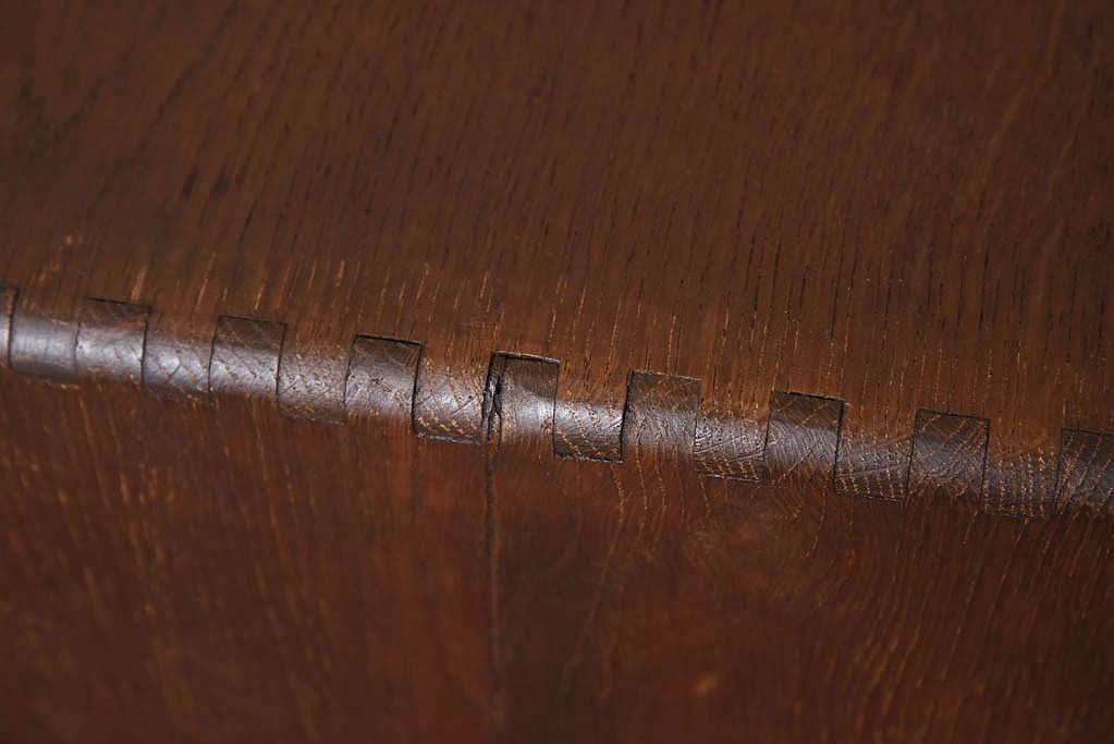 アンティーク家具　ネームプレート　ナラ材製のアンティーク小引き出し(2)