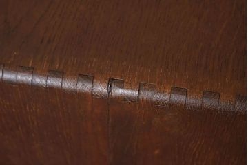 アンティーク家具　ネームプレート　ナラ材製のアンティーク小引き出し(2)