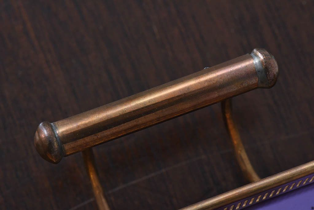 アンティーク雑貨　昭和レトロ　切子ガラストレイ(ミラートレイ)(2)