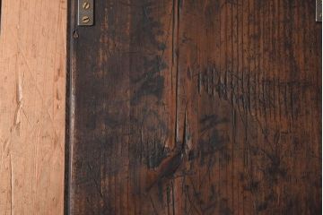 アンティーク雑貨　アンティーク　古い木製フレームの壁掛けミラー(鏡)