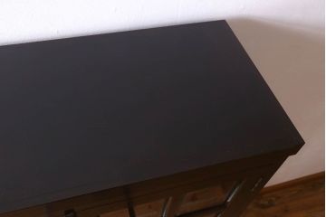 中古　松本民芸家具　G-1型　面取り食器棚(カップボード)(定価約41万4千円)(2)