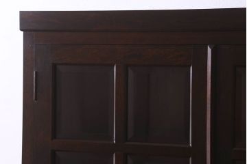 中古　松本民芸家具　G-1型　面取り食器棚(カップボード)(定価約41万4千円)(2)