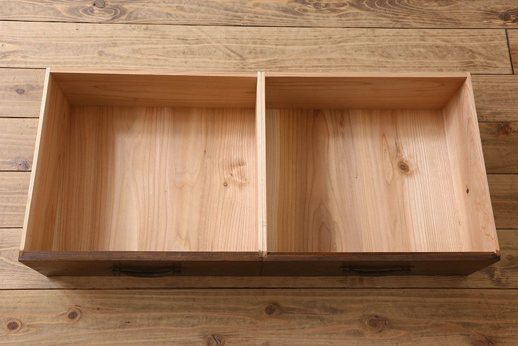 アンティーク家具　古民具・骨董　明治期　重厚な鉄脚付き!三尺　水屋箪笥サイドボード(3)