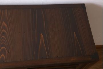 アンティーク家具　古民具・骨董　明治期　重厚な鉄脚付き!三尺　水屋箪笥サイドボード(3)