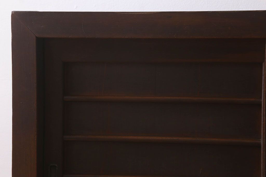 アンティーク家具　古民具・骨董　明治期　重厚な鉄脚付き!三尺　水屋箪笥サイドボード(3)