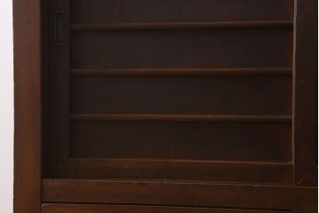 アンティーク家具　古民具・骨董　明治期　重厚な鉄脚付き!三尺　水屋箪笥サイドボード(3)