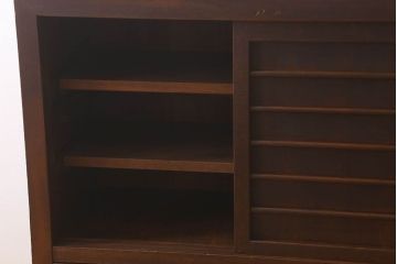 アンティーク家具　古民具・骨董　明治期　重厚な鉄脚付き!三尺　水屋箪笥サイドボード(3)