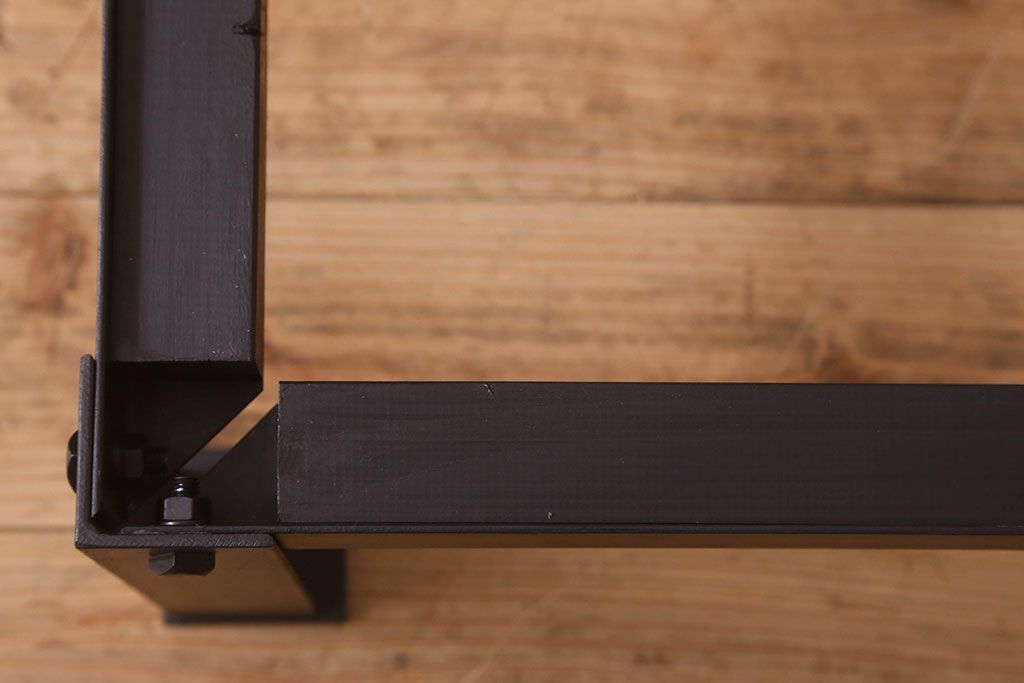 アンティーク家具　古民具・骨董　明治期　重厚な鉄脚付き!三尺　水屋箪笥サイドボード(3)