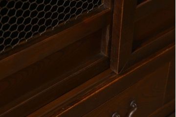 アンティーク家具　古民具・骨董　明治大正期　重厚な鉄脚付き!三尺　水屋箪笥サイドボード