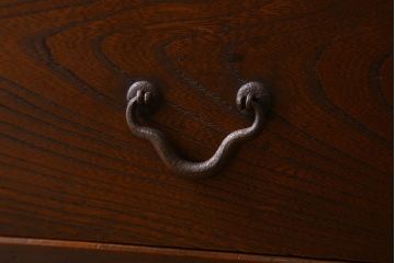 アンティーク家具　古民具・骨董　明治大正期　重厚な鉄脚付き!三尺　水屋箪笥サイドボード