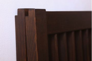 格子デザイン　古民具・骨董　古い木製の板戸2枚セット(窓)(1)