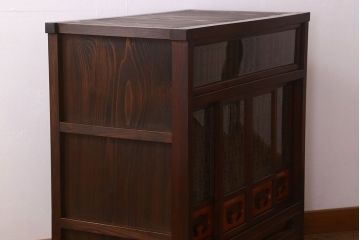 アンティーク家具　組子引き戸　明治大正期　和製アンティーク　仏壇(収納棚)