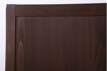 格子デザイン　古民具・骨董　古い木製の板戸2枚セット(窓)(2)