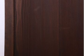 格子デザイン　古民具・骨董　古い木製の板戸2枚セット(窓)(2)