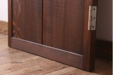 アンティーク　杢目の美しい上品な板戸ドア(扉)