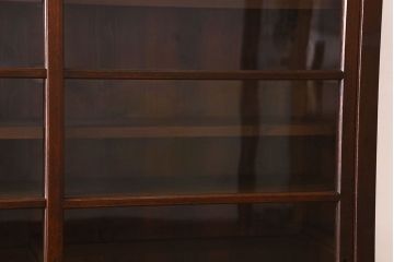 アンティーク家具　ガラス引き戸　薄型!和製アンティークの大きな収納棚