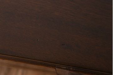 アンティーク家具　ナラ材!古い木製のシンプルなアンティーク薄型片袖机