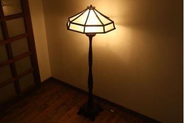 中古　松本民芸家具　八角フロアスタンド(定価約30万円)