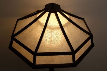 中古　松本民芸家具　八角フロアスタンド(定価約30万円)