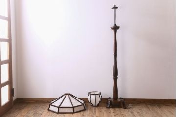 中古　松本民芸家具　八角フロアスタンド(定価約30万円)