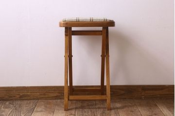 ヴィンテージ家具　英国ビンテージ　1970年　折りたたみ椅子(フォールディングスツール)(1)