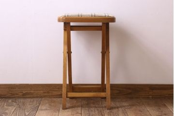 ヴィンテージ家具　英国ビンテージ　1970年　折りたたみ椅子(フォールディングスツール)(2)